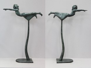 Title; ”Fury 2” Medium: Bronze Year: 2012 Size in inches; 31 x 7 x 15 Size in centimeters: 79 x 18 x 37  Edition 5