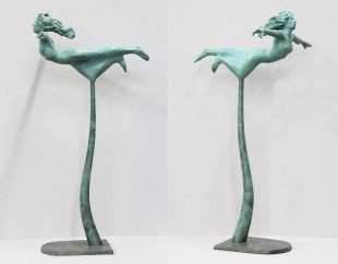 Title; ”Fury 3” Medium: Bronze. Year: 2012. Size in inches; 29 x 17 x 13 Size in centimeters: 74 x 42 x 32  Edition: 5