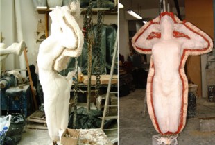 Mould making for reclined figure